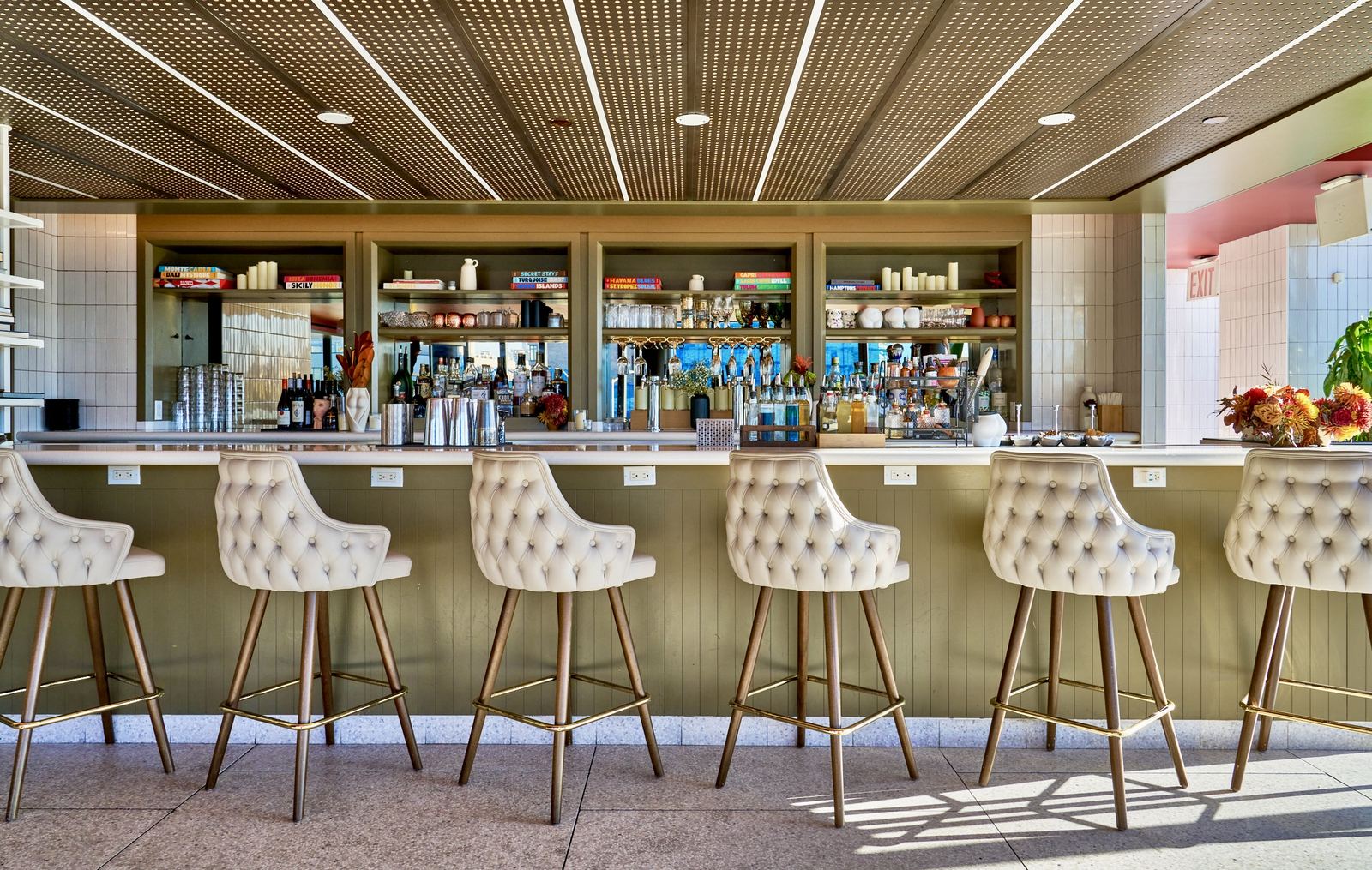 The bar at Hotel Indigo during service