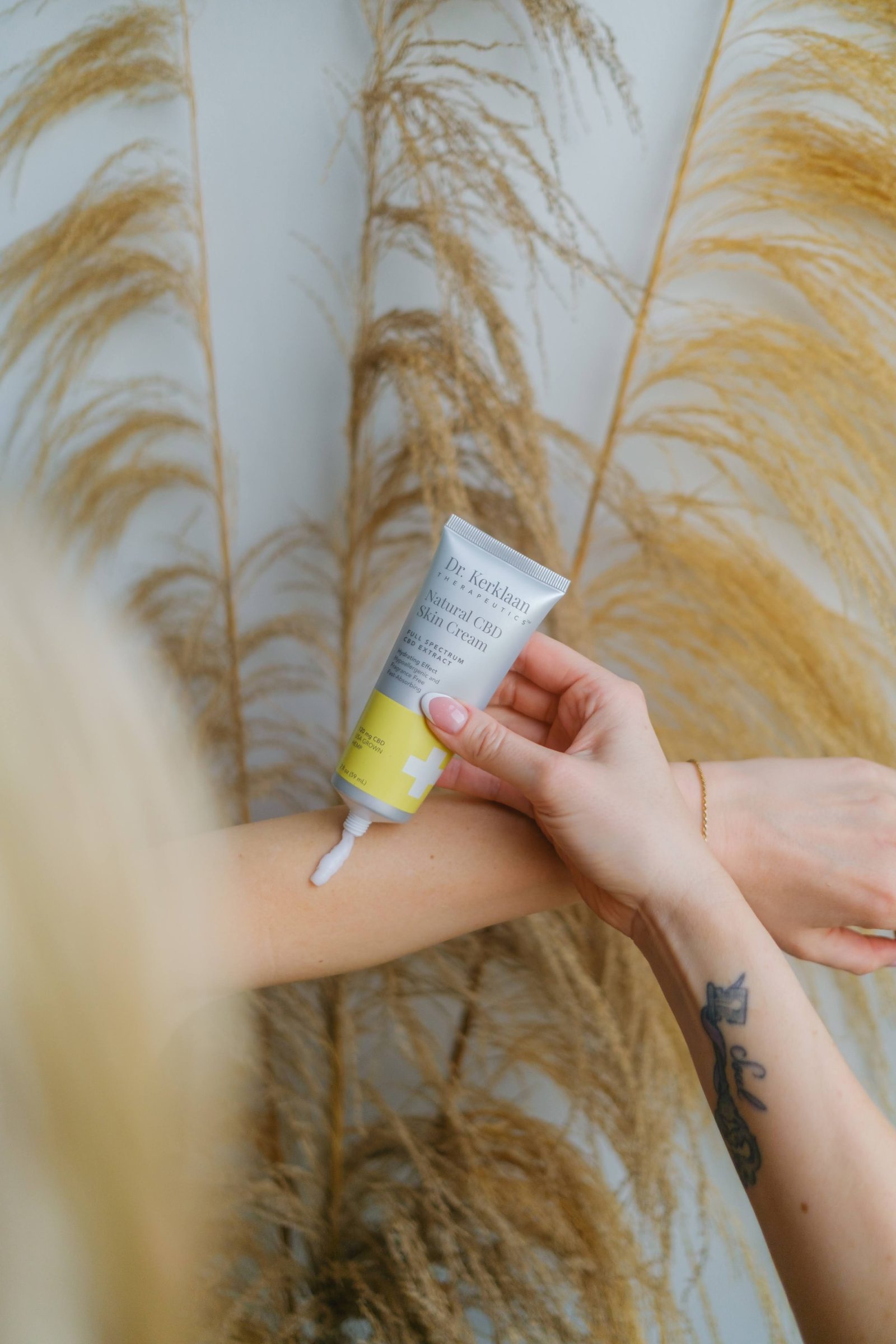 Dr. Kerklaan cream applied to a forearm